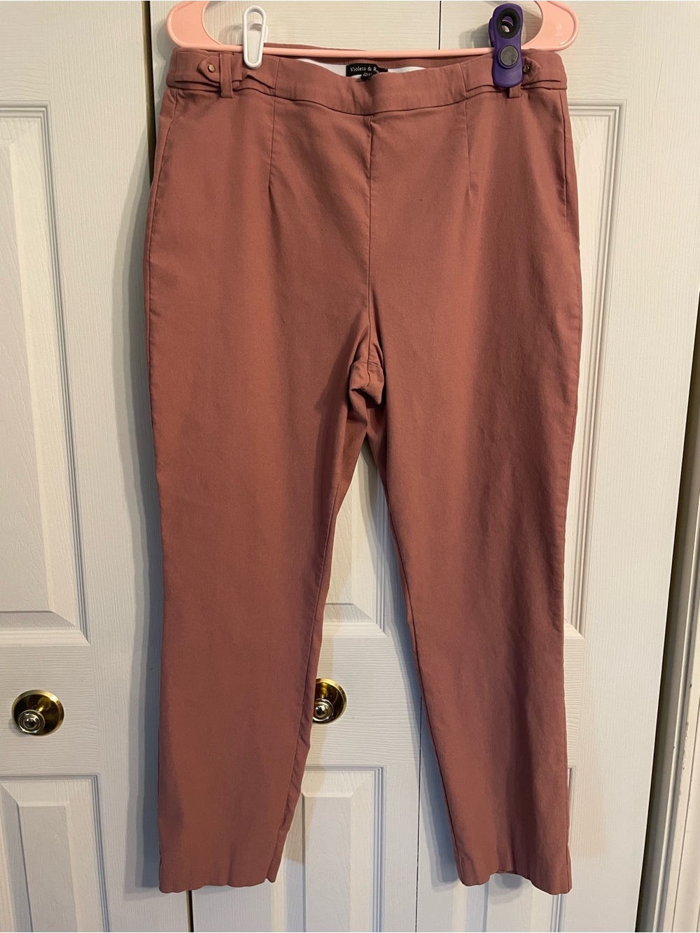 Classic Ankle Pants in Dusty Rose
